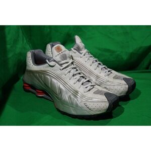 Nike Shox R4 Silver Comet Red Vintage Mens Sneakers US 12